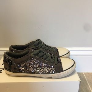 Aldo gray sequin sneakers